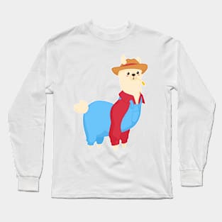 Farmer Llama Long Sleeve T-Shirt